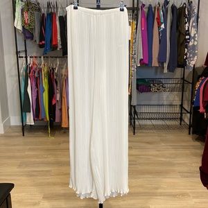 Good American Always Fits Plisse Ivory Pants Size 3/4